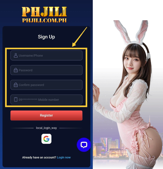PHJL CASINO REGISTER